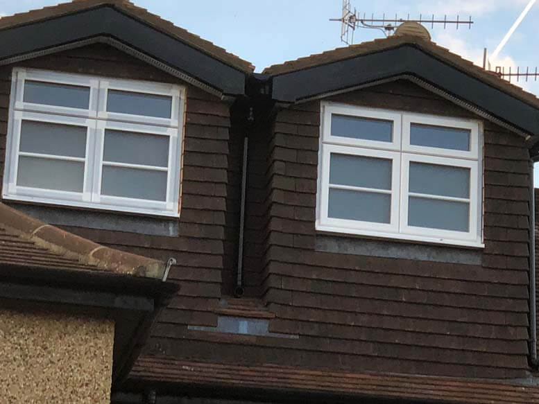 Pitched roof dormers on house in Windsor