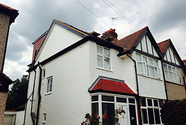 Hip to gable loft extension exterior view