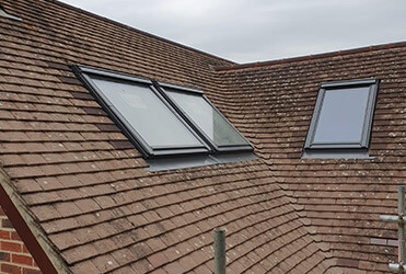 Loft extension with velux windows