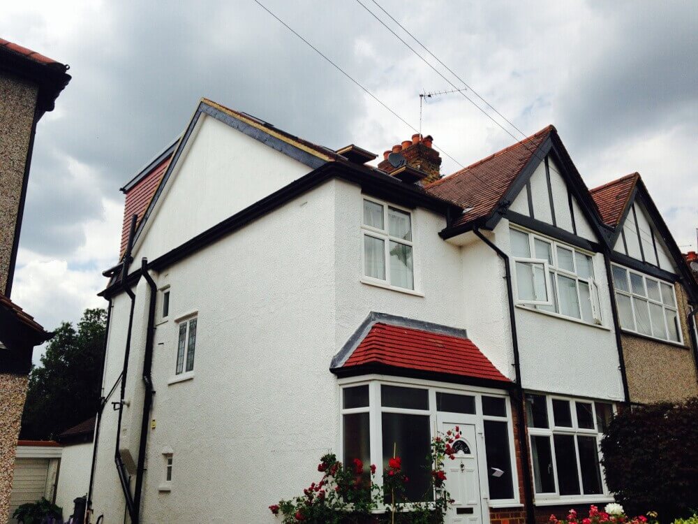 Hip to gable flat roof dormer in Kingston upon Thames